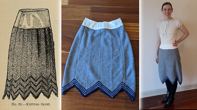 1892 Knitted Skirt or Petticoat