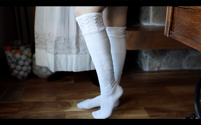 Victorian Cotton Lace Stockings